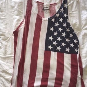 American flag tank top